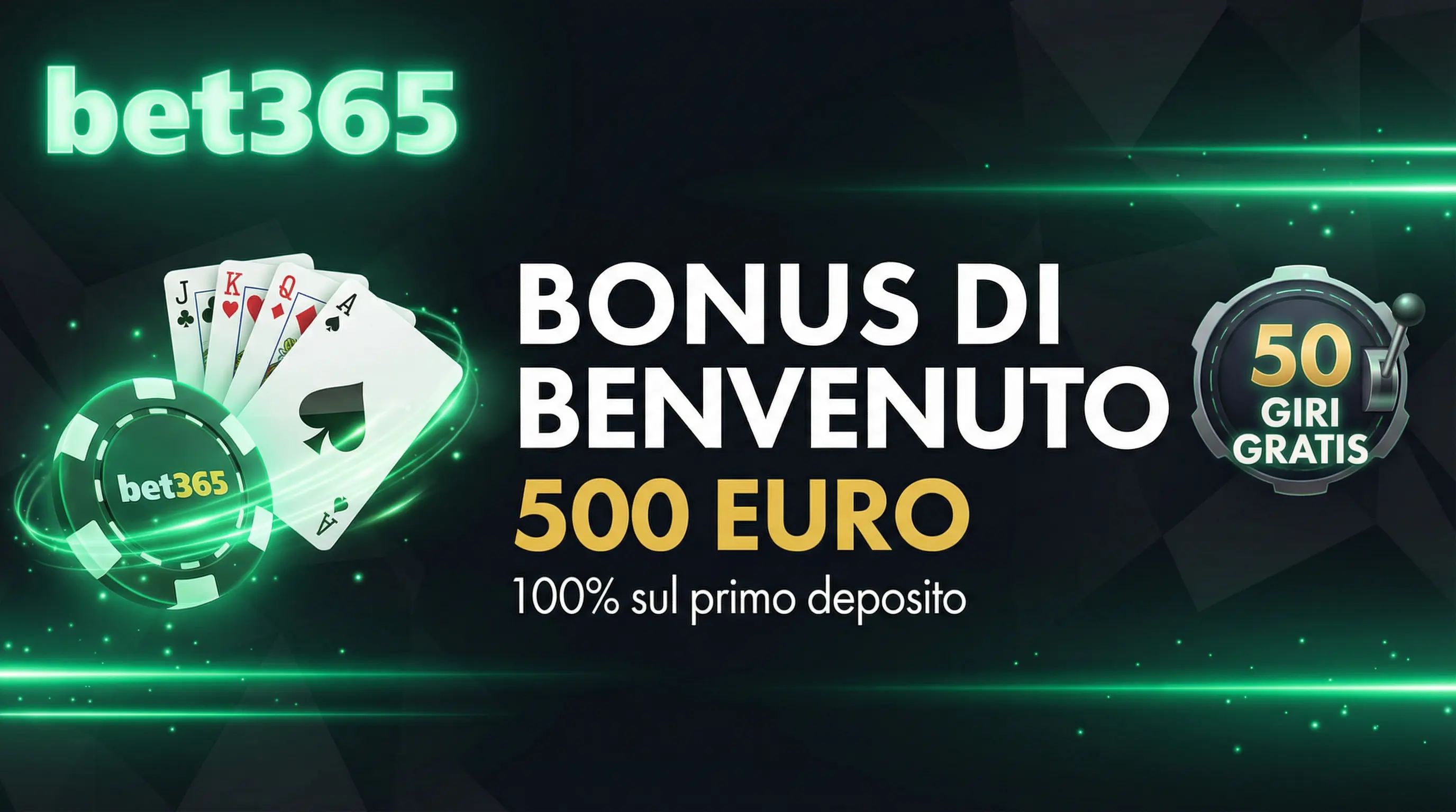 Bonus di benvenuto Bet365 Casino: 500 Euro + 50 Giri Gratis sul primo deposito
